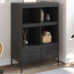 Berkfield Home Highboard Black 68x39x101.5 cm Steel - thumbnail 2