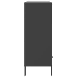 Berkfield Home Highboard Black 68x39x101.5 cm Steel - thumbnail 7