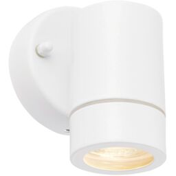 Loops Single Dimmable Outdoor IP44 Downlight - 7W GU10 LED - Gloss White & Glass