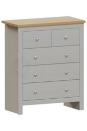 Home Discount Vida Designs Arlington 3+2 Drawer Chest Of Drawers Storage Bedroom Furniture in Grey - thumbnail 6
