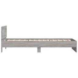 Berkfield Home Durable Bed Frame without Mattress with LED Lights Grey Sonoma 10 - thumbnail 8