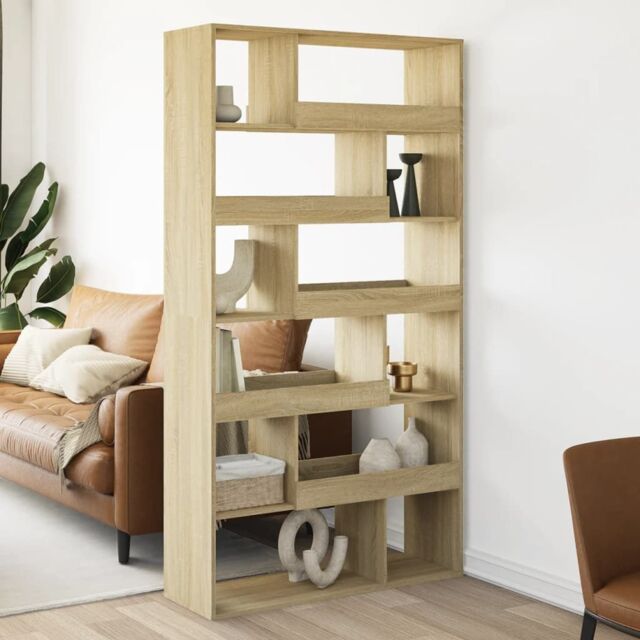 Berkfield Home Room Divider Sonoma Oak 100x33x187.5 cm Engineered Wood in Brown - image 1