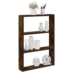 Berkfield Home Wall Shelf Smoked Oak 43x9x60 cm Engineered Wood in Brown - Size: 43 x 9 x 60 cm - thumbnail 1