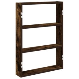 Berkfield Home Wall Shelf Smoked Oak 43x9x60 cm Engineered Wood in Brown - Size: 43 x 9 x 60 cm - thumbnail 6