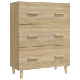 Berkfield Home Sideboard Sonoma Oak 70x34x90 cm Engineered Wood in Light Brown - Size: 70 x 34 x 90 cm - thumbnail 1