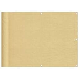 Berkfield Home Balcony Screen Sand 75x300 cm 100% Polyester Oxford in Yellow - thumbnail 2