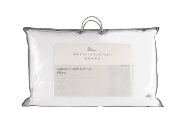 The Linen Consultancy 'TLC 5 Star Hotel Concept' 2 Pack Softened Duck Feather Pillows in White - image 1