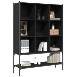 Berkfield Home Decorative Bookcase Black 102x30x141.5 cm Engineered Wood - thumbnail 4