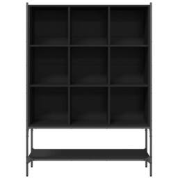 Berkfield Home Decorative Bookcase Black 102x30x141.5 cm Engineered Wood - thumbnail 5