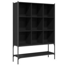 Berkfield Home Decorative Bookcase Black 102x30x141.5 cm Engineered Wood - thumbnail 3