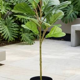 Garden Greatness Artificial Potted Ficus Lyrata in Green - thumbnail 2