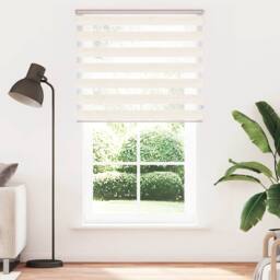 Berkfield Home Zebra Blind Marble Beige 120x230 cm Fabric Width 115.9 cm Polyester - thumbnail 2