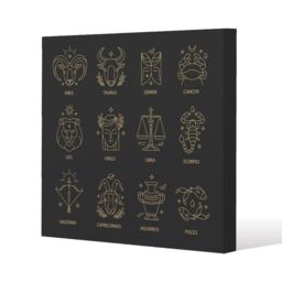 Benjamin Tate Design Zodiac sign set (canvas) / 61 x 61 x 4cm in Natural - Size: 61 x 61 x 4 cm - thumbnail 1