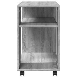 Berkfield Home Side Table with Wheels Grey Sonoma 70x35x60 cm Engineered Wood - Size: 70 x 35 x 60 cm - thumbnail 6