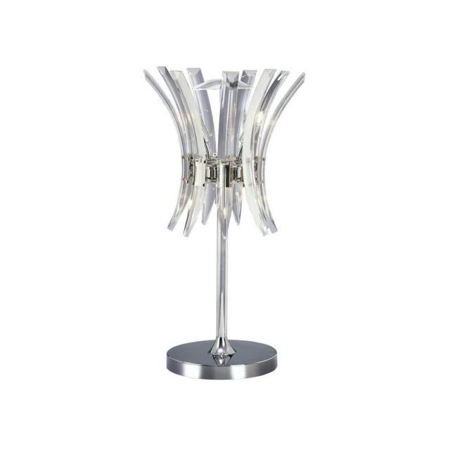 Netlighting Sinclair Table Lamp 4 Light Polished Chrome in Grey - image 1