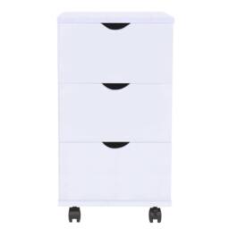 Berkfield Home Drawer Unit 45x33x60 cm White - Size: 45 x 33 x 60 cm - thumbnail 1
