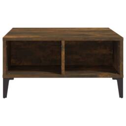 Berkfield Home Modern Coffee Table Smoked Oak 60x60x30 cm Engineered Wood in Brown - Size: 60 x 60 x 30 cm - thumbnail 1
