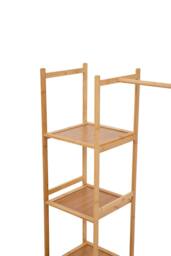 Garden Sanctuary Multi-functional Wooden Coat Rack with Storage Drawers in Natural - thumbnail 5