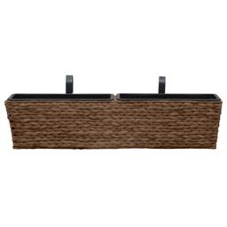 Berkfield Home Garden Planters 2 pcs Water Hyacinth Brown - thumbnail 6