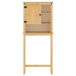 Berkfield Home Bathroom Washing Machine Cabinet Corona Solid Wood Pine in Brown - thumbnail 5