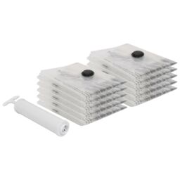 Harbour Housewares Vacuum Storage Bags with Hand Pump - Medium (50 x 70cm) - White - Pack of 10 - thumbnail 1