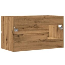 Berkfield Home Sink Cabinet Artisian Oak 90x38.5x45 cm Engineered Wood in Brown - thumbnail 6