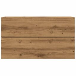 Berkfield Home Sink Cabinet Artisian Oak 90x38.5x45 cm Engineered Wood in Brown - thumbnail 4