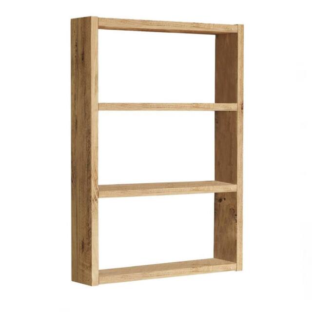 CALICOSY EMMA 3-Shelf Wall Shelf, 60Cm High in Light Oak - image 1