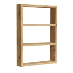 CALICOSY EMMA 3-Shelf Wall Shelf, 60Cm High in Light Oak - thumbnail 1