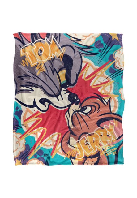 Warner Bros. Jappy Agoncillo Tom & Jerry Silky Touch Super Soft Throw Blanket 152 X 127 cm in White - image 1