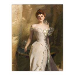 Artery8 John Singer Sargent Framed Wall Art Print Lisa Colt Curtis Portrait in Brown - Size: A4 - thumbnail 3
