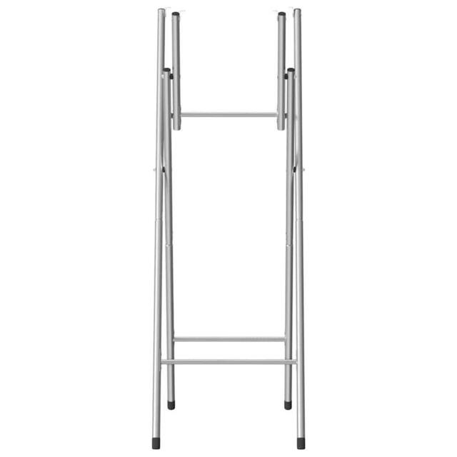 Berkfield Home Folding Bar Table Legs Silver 45x53x108 cm Galvanised Steel - Size: 45 x 53 x 108 cm - image 1