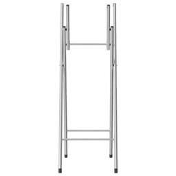 Berkfield Home Folding Bar Table Legs Silver 45x53x108 cm Galvanised Steel - Size: 45 x 53 x 108 cm