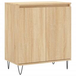 Berkfield Home Sideboard Sonoma Oak 60x35x70 cm Engineered Wood in Light Tan - Size: 60 x 35 x 70 cm