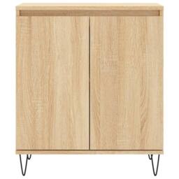Berkfield Home Sideboard Sonoma Oak 60x35x70 cm Engineered Wood in Light Tan - Size: 60 x 35 x 70 cm - thumbnail 5