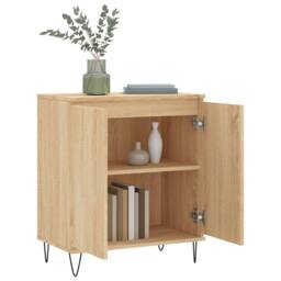 Berkfield Home Sideboard Sonoma Oak 60x35x70 cm Engineered Wood in Light Tan - Size: 60 x 35 x 70 cm - thumbnail 4