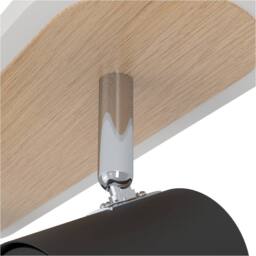 Loops Stylish Black & Brown Triple Ceiling Spotlight for Indoor Space - thumbnail 5