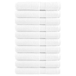 Berkfield Home Premium Sauna Towels SOLUND 10pcs White 80x200cm 600gsm - thumbnail 1