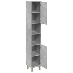 Berkfield Home Bathroom Cabinet Concrete Grey 30x30x179 cm Engineered Wood - Size: 30 x 30 x 179 cm - thumbnail 7