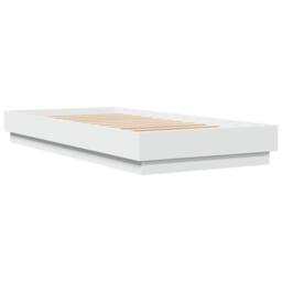 Berkfield Home Durable Bed Frame without Mattress with LED Lights White 100x200 cm - thumbnail 8