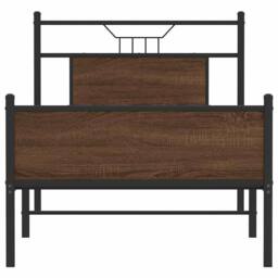 Berkfield Home Bed Frame without Mattress Brown Oak 90x190 cm Single Engineered Wood - thumbnail 6