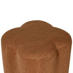 Wyld and Coco Clover-Shaped Bouclé Pouffe Golden Brown - thumbnail 6