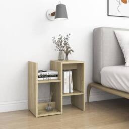 Berkfield Home Bedside Cabinet Sonoma Oak 50x30x51.5 cm Engineered Wood in Brown - thumbnail 3