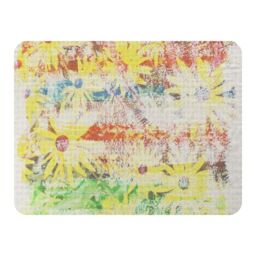 Benjamin Tate Design Flower Burst Blanket in Natural - Size: 120 cm x 150 cm - thumbnail 1