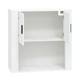 Berkfield Home Wall Cabinet White 80x33x80 cm Engineered Wood - Size: 80 x 33 x 80 cm - thumbnail 4