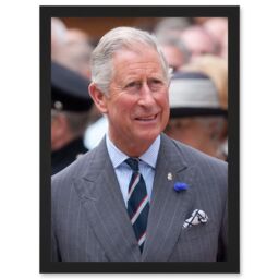 Artery8 King Charles III Third of England Scotland United Kingdom Photo by Dan Marsh Artwork Framed Wall Art Print A4 in Black - thumbnail 1
