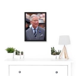 Artery8 King Charles III Third of England Scotland United Kingdom Photo by Dan Marsh Artwork Framed Wall Art Print A4 in Black - thumbnail 2