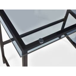 Cheshire Signature Halston Desk in Smoked Glass & Black - thumbnail 3
