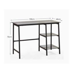 Cheshire Signature Halston Desk in Smoked Glass & Black - thumbnail 4