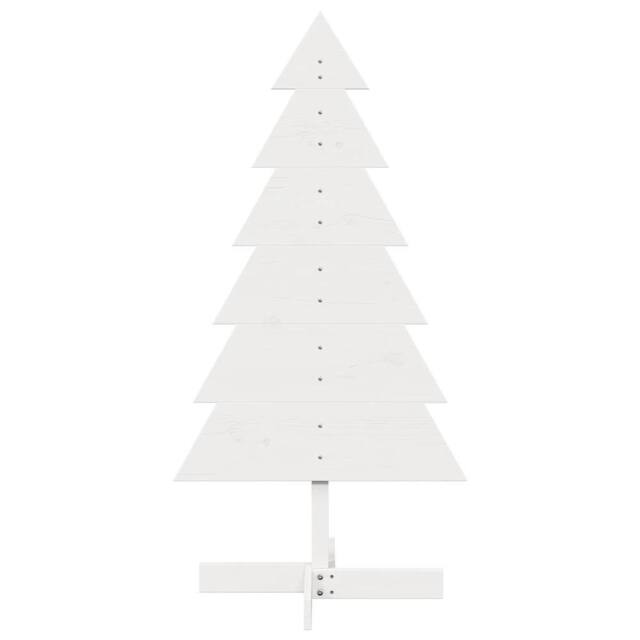 Berkfield Home Festive Wooden Christmas Tree for Decoration White 120 cm Solid W - image 1